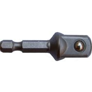 Socket Adaptor 1/4'm Sq X 75mm 1/4'm Hex Shank Bulk